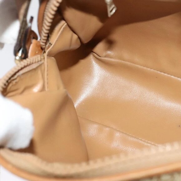 CELINE Macadam Canvas Shoulder Bag PVC Beige Gold Auth 126031 - Picture 13 of 16